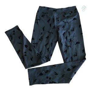 Zella Girl High Waist Legging in Black Tila Flock Size XL(14-16)performance wear